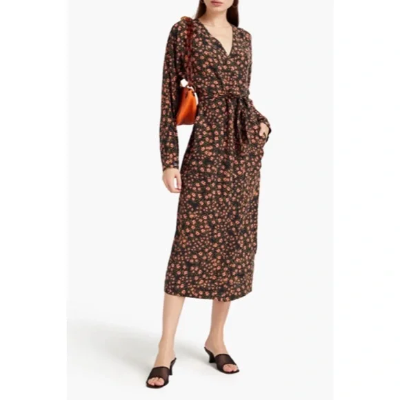 Equipment Silk Wrap Dress Guitain Floral - Picture 16 of 16